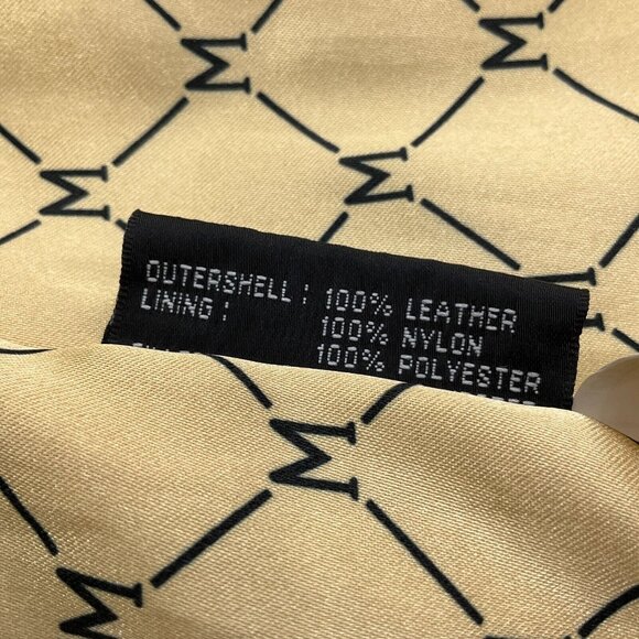 Maxima Wilsons Coat Women Lg Black Leather Double Breast Shiny Crinkle Long VTG - Picture 9 of 13